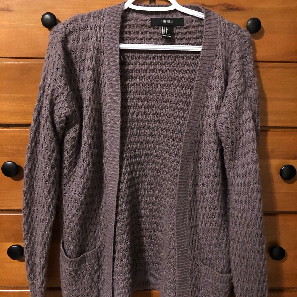 Forever 21 purple cardigan...